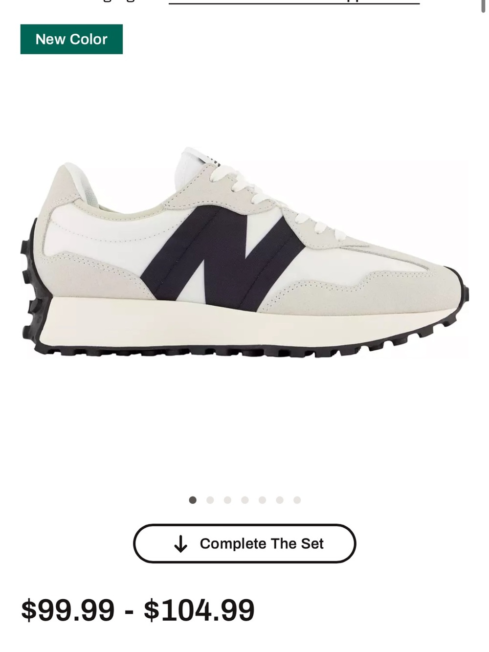 New Balance Men's White & Black Retro Runner